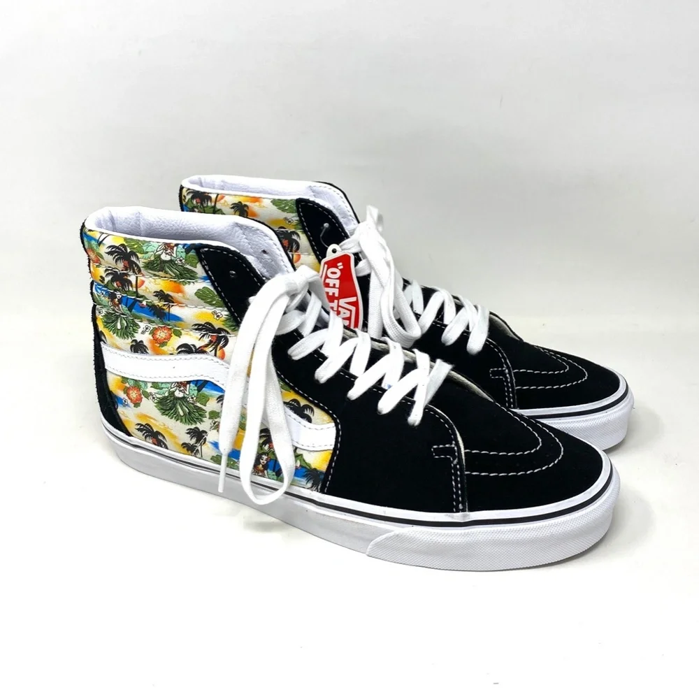 💖MEGA SALE💖VANS SK8-HI Aloha Black Men’s High  Suede Canvas  SB  VN0A5HXV6WC - Picture 2 of 9
